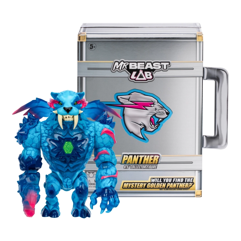 MrBeast Lab Apex Beast Panther Collector Figure, 6.25Inches Tall, Premium Packaging, Ages 5+