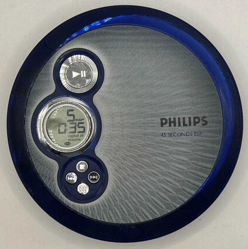 Philips AX2412/17 Portable CD Player 45 Second ESP Discman Walkman Tested !