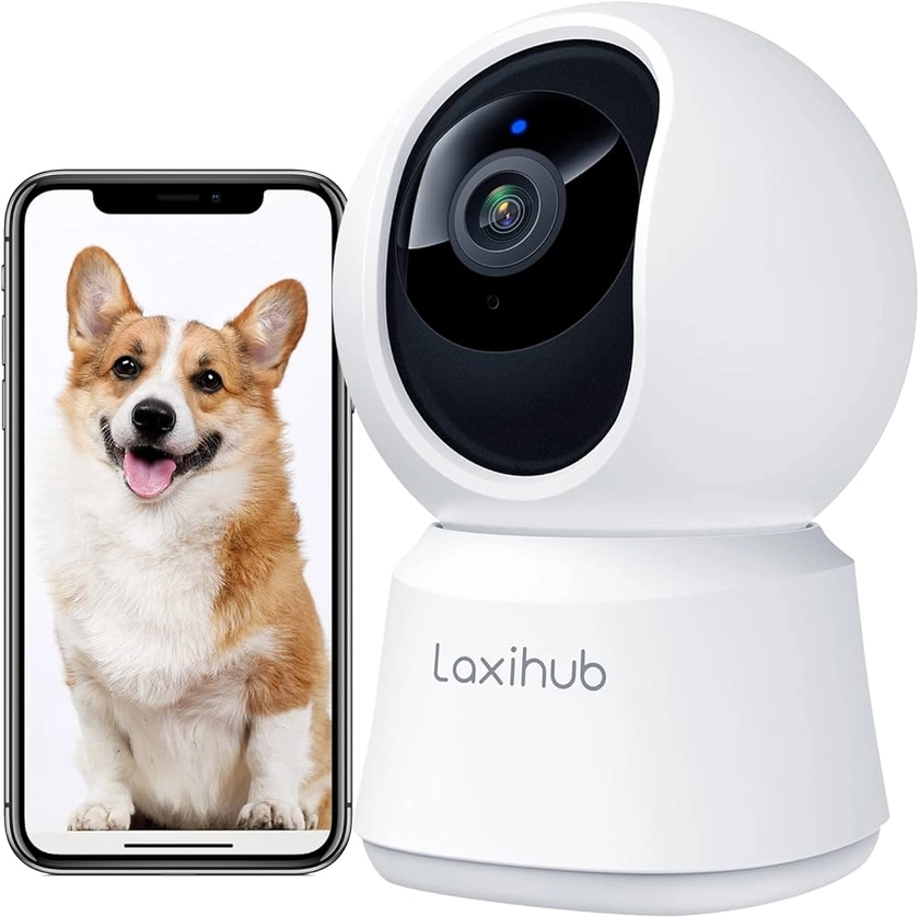 LAXIHUB Pet Dog Cameras with App, 2K 3MP Indoor Security Camera for Baby Cat Puppy, 360° Pan/Tilt Home Security, Night Vision, Motion/Sound Detection, Smart Tracking, 2-Way Talk, Work with Alexa : Amazon.co.uk: Electronics & Photo