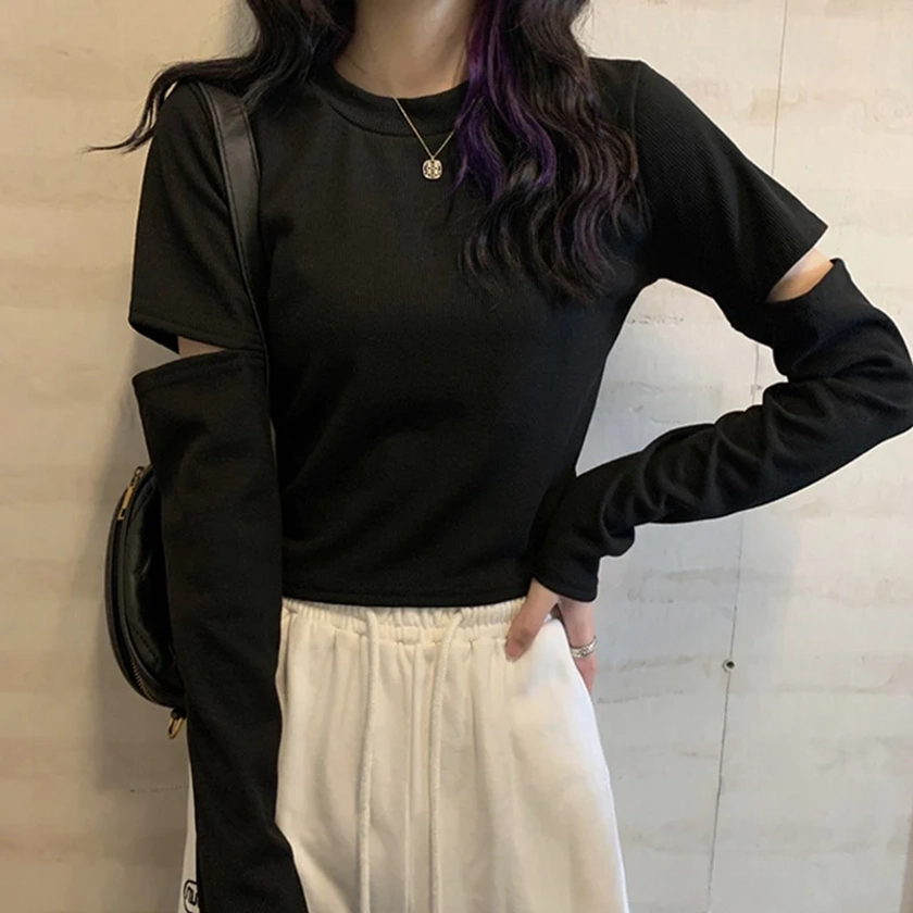 Longsleeve Shirt With Arm Cut-Outs