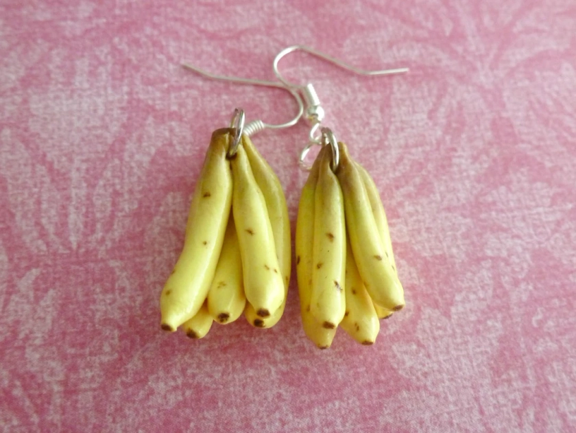 Banana Earring/banana Jewelry/polymer Clay Earrings - Etsy UK
