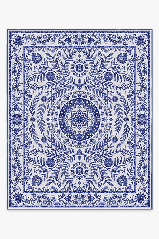 Outdoor Fontaine Delft Blue Rug | Ruggable