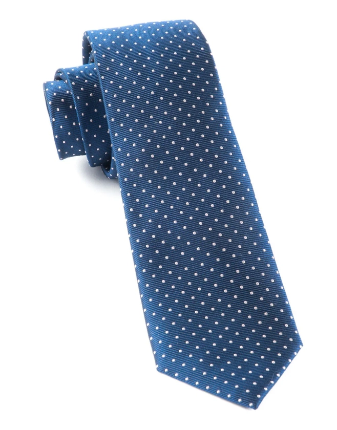 Mini Dots Classic Navy Tie | Silk Ties | Tie Bar