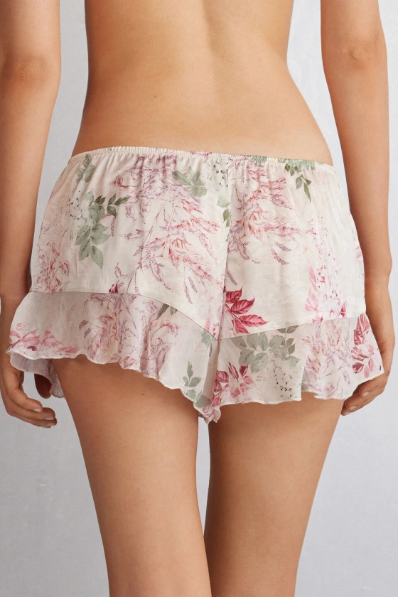 Shorts Em Cetim Secret Garden - PD2539R - Intimissimi | Italian lingerie