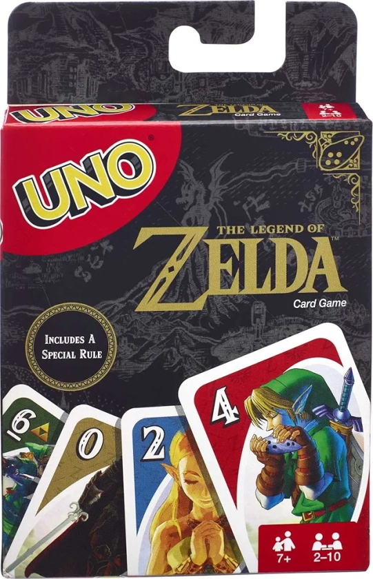 Mattel Games - UNO - The Legend of Zelda - Jeu de cartes Édition exclusive avec règle spéciale