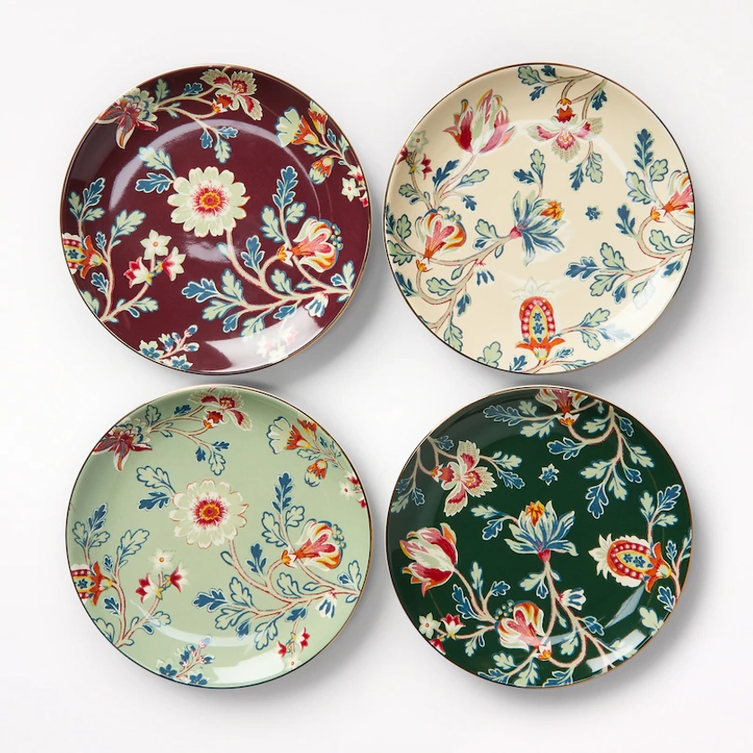 Assiettes à hors-d’œuvre – Floral (ensemble de 4)