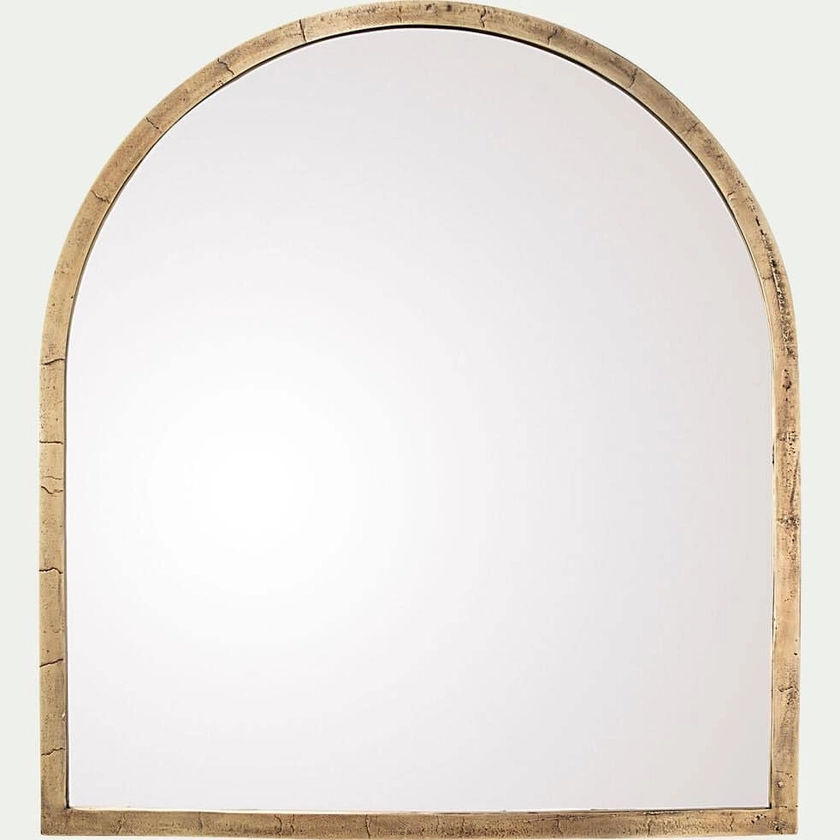 HANADI - Miroir voûte en métal vieilli - doré 91x102cm