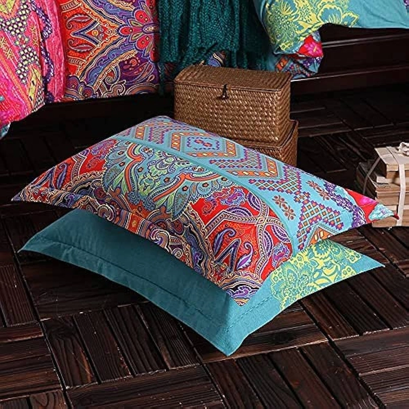 Gafance 2 PCS Boho Style Geometric Printed Pillowcases- Standard Size Sleeping Pillow Cover 75 x 50CM-Rectangle Pillow Protectors Folk Throw Pillow Covers Set for Bedroom Décor Sofa Furniture : Amazon.co.uk: Home & Kitchen
