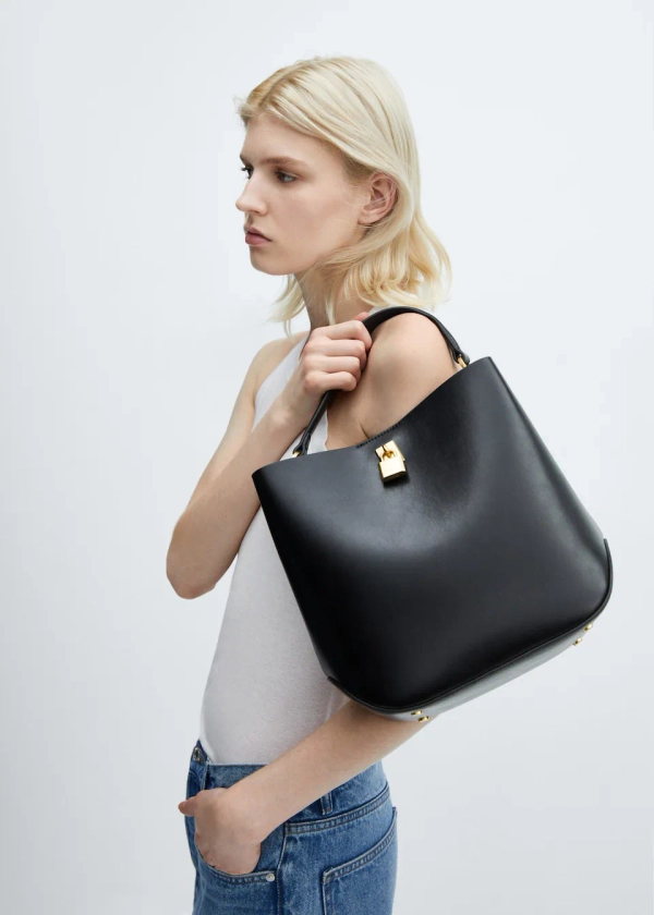 Shopper bag with padlock - Women | Mango USA