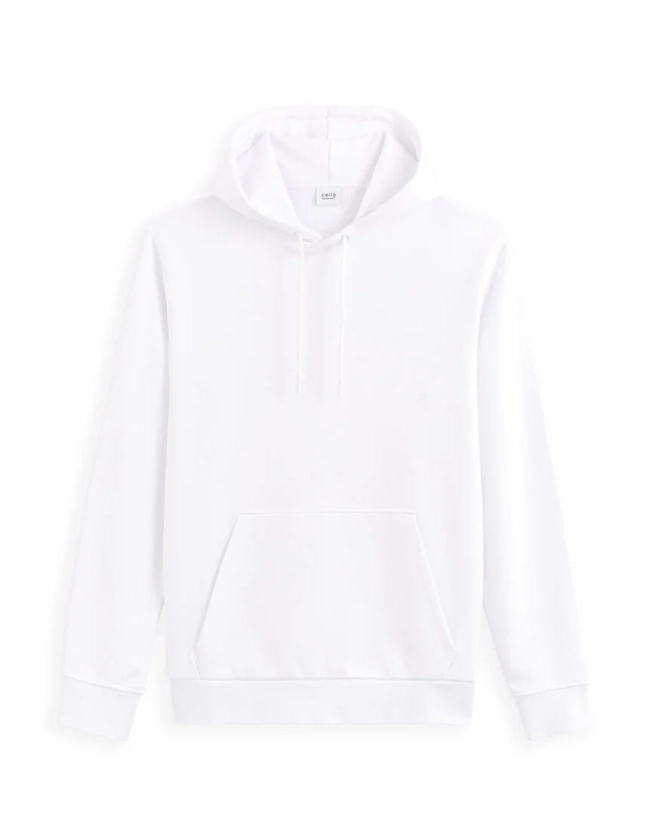 Sweat à capuche en coton - blanc