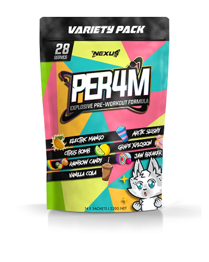 Nexus Sports Nutrition Per4m Pre Workout Variety Pack| Sprint Fit NZ