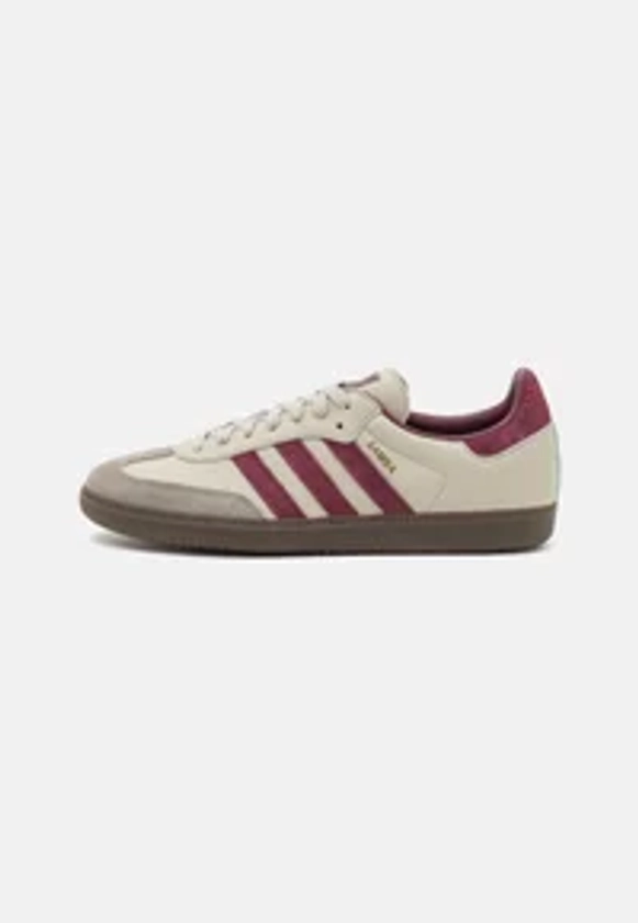 adidas Originals SAMBA OG UNISEX - Baskets basses - putty grey/maroon/gold metallic/gris clair - ZALANDO.FR