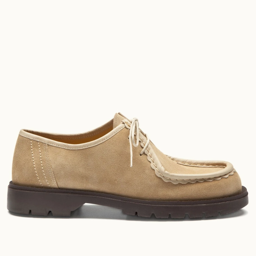 Derbies made in france en cuir velours certifié | beige "padror v beige"