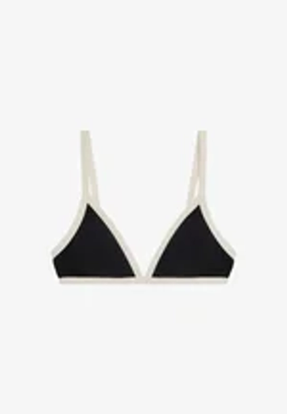 OYSHO CONTRAST TRIM - Haut de bikini - black/noir - ZALANDO.FR