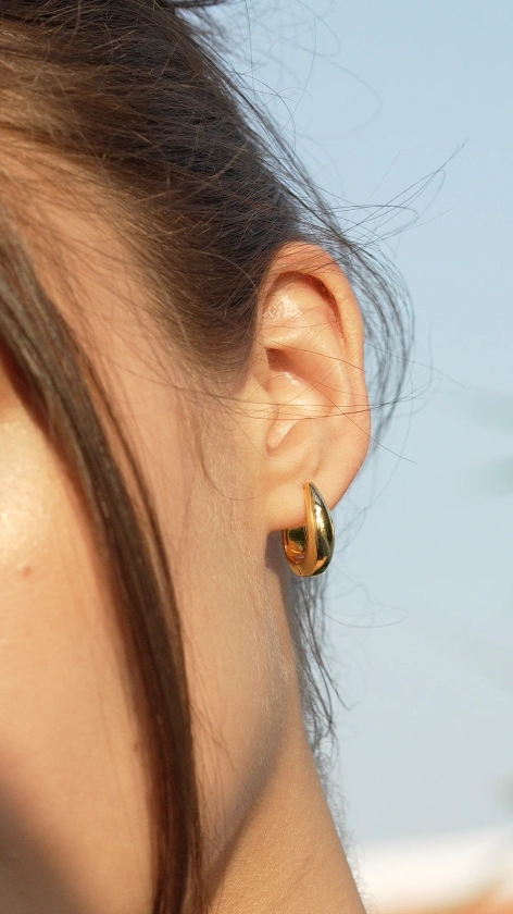 Hera Hoops Nude 18K Gold Vermeil