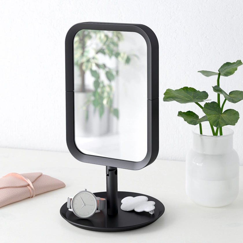 LINDBYN Miroir de table, noir, 14x27 cm - IKEA