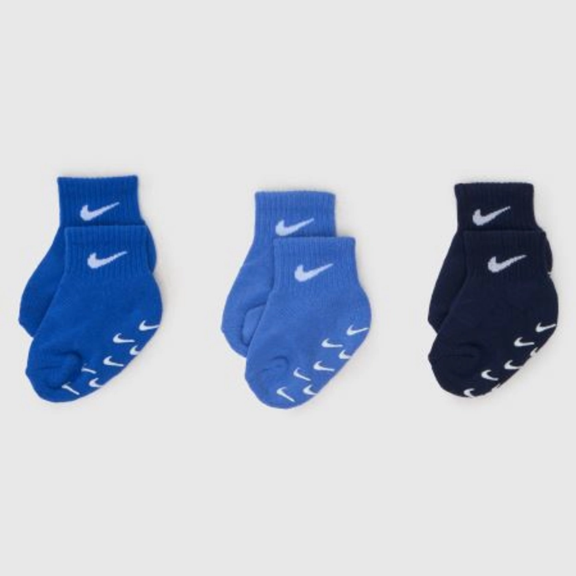 Blue Multi Nike Kids Swoosh Socks 3 Pack Socks | schuh