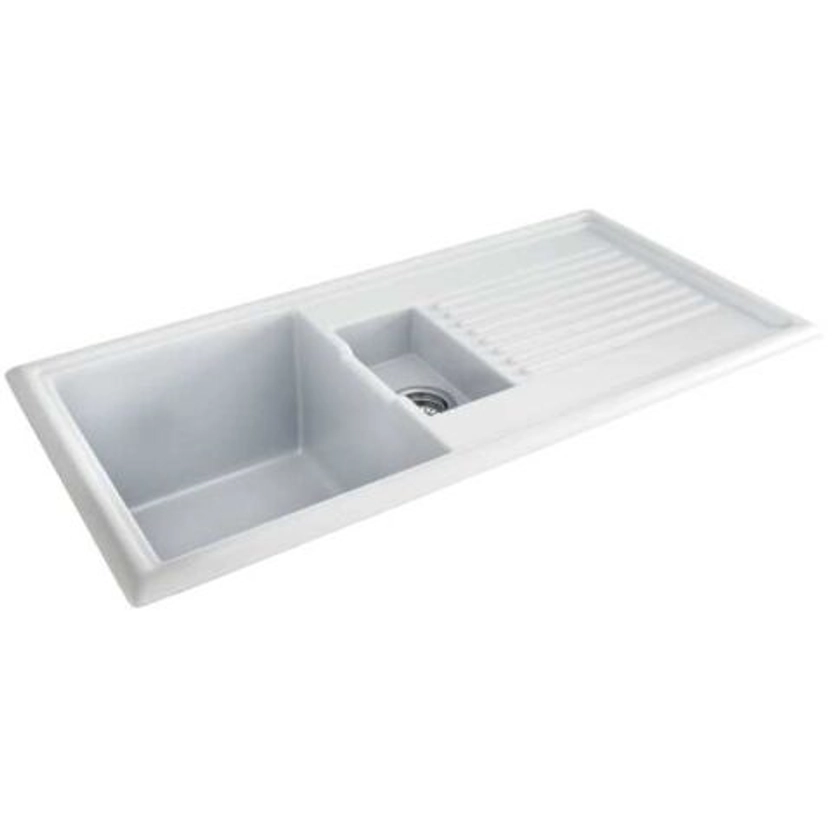 New Alpine FUSED150WH White 1.5 Bowl Inset Sink Reversible Composit