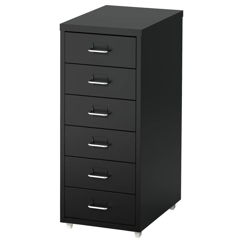 HELMER Drawer unit on castors, black, 28x69 cm - IKEA