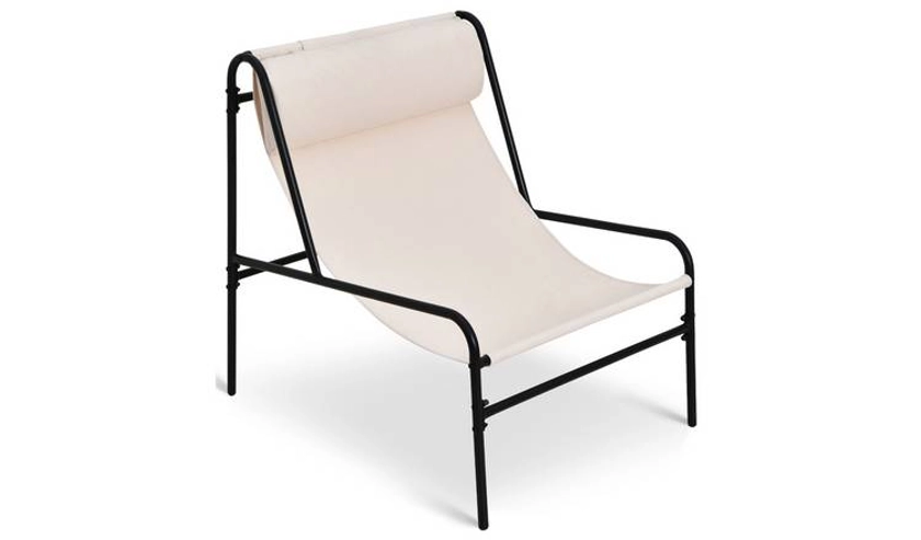 Habitat Teka Metal Garden Chair - Cream