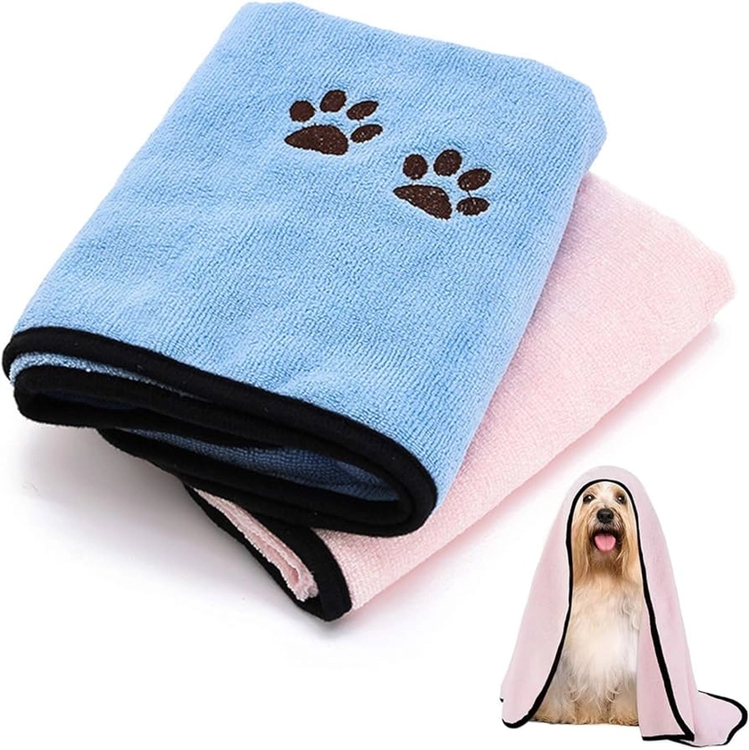 TAIYUNWEI Towels for Pets, 2PCS Quick Drying Pet Bath Towels, Microfiber Pet Towels|Absorbent Towels for Dogs|Quick Drying Towel for dog and Cat, Great for Small/Medium Animals : Amazon.co.uk: Pet Supplies