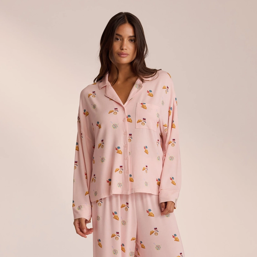 Modal Pyjama Shirt - Pink