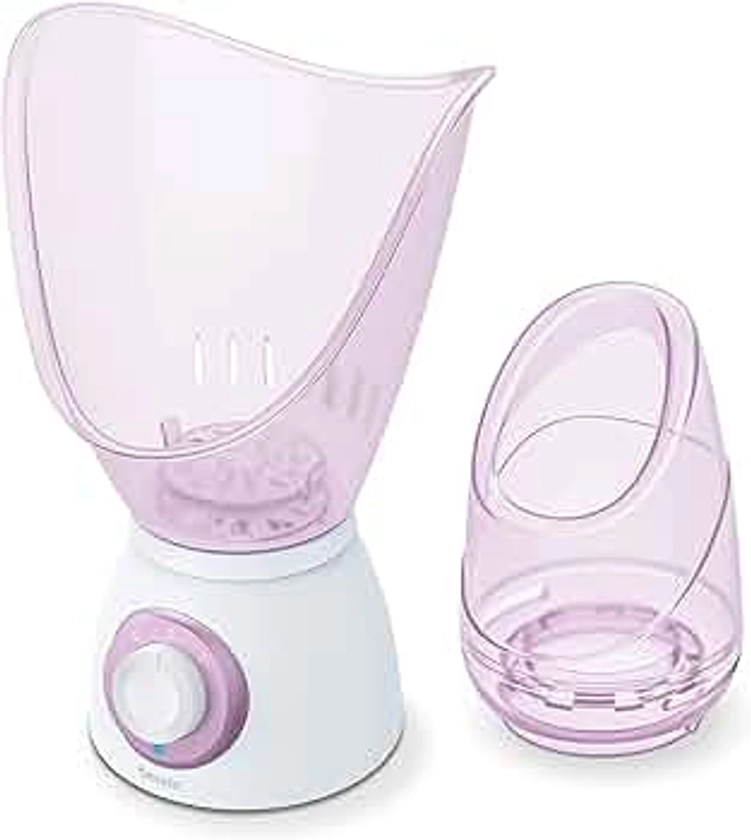 Beurer FS60 Facial Sauna, Facial Steamer for Cosmetic Facial Care, Opens the Pores and Moisturises, Soothing Steam, also Suitable for Aromatherapy and Inhalation, Pink