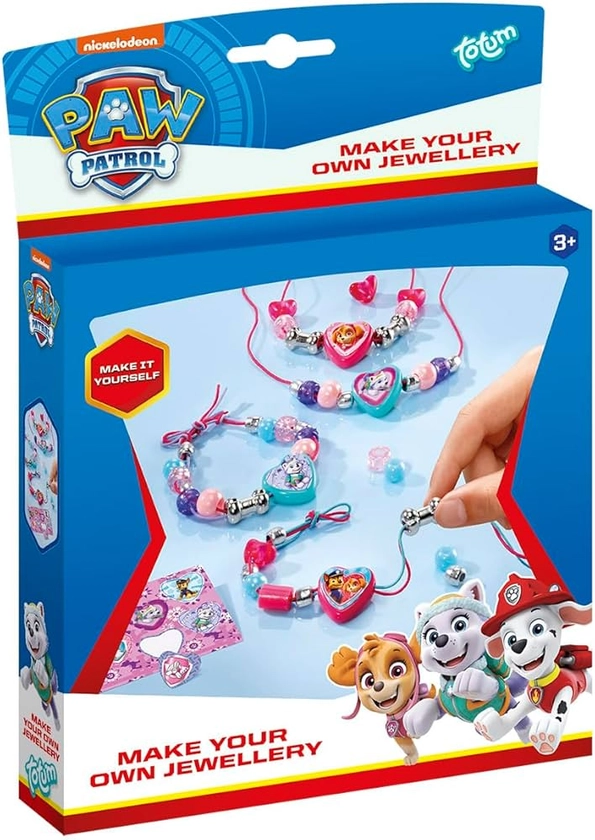 Totum Paw Patrol 720091 Jewellery Set, Craft Kit, Single, Silver