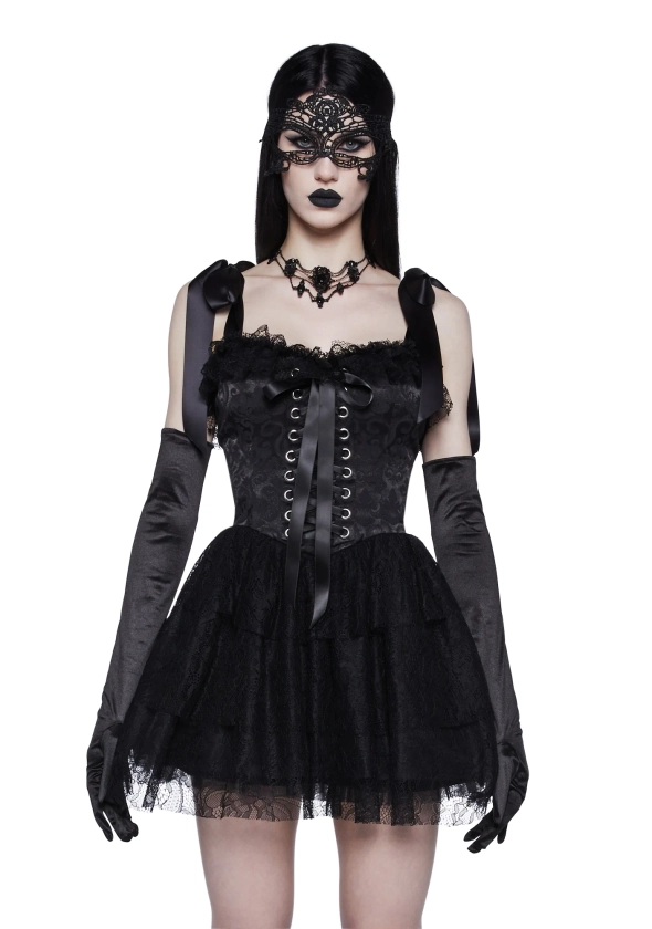 Trickz N Treatz Goth French Queen Costume - Black