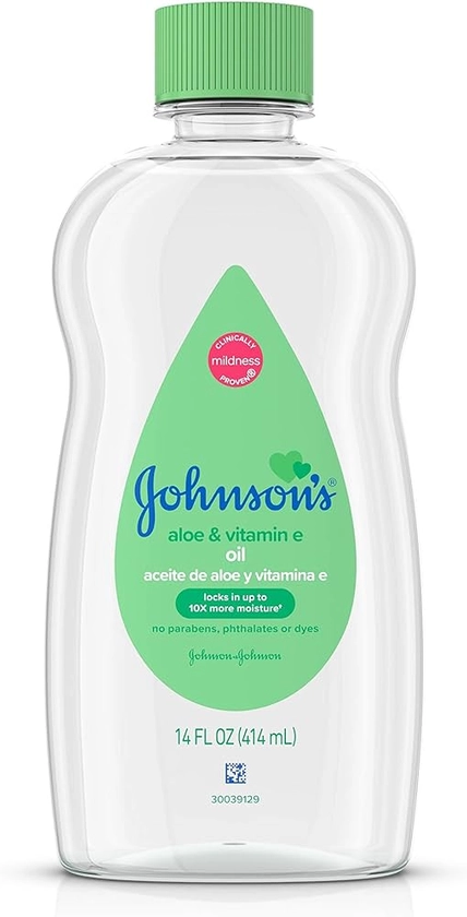 Amazon.com: Johnson's Baby Johnson & Johnson Baby Oil, Aloe Vera & Vitamin E, Multicolor, 14 Fl Oz : Baby