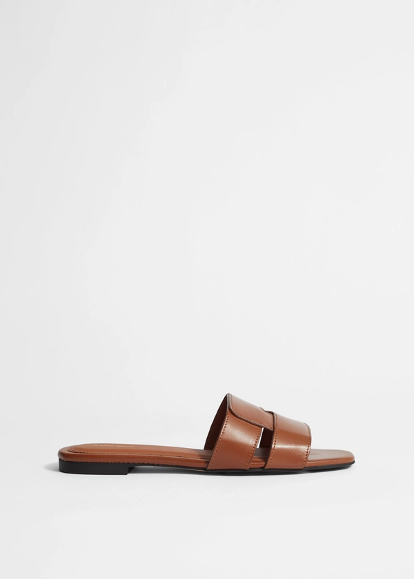 Leather Slides - Brown - & Other Stories IT
