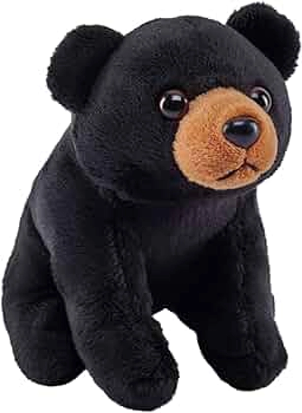 Wild Republic Pocketkins Eco Black Bear, Stuffed Animal, 5 Inches, Plush Toy, Made from Recycled Materials, Eco Friendly