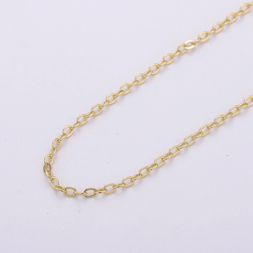 24K Gold Rolo Cable Chain by Yard, Rolo Cable Chain, Wholesale Bulk Roll Chain for Jewelry Making,149 - Etsy