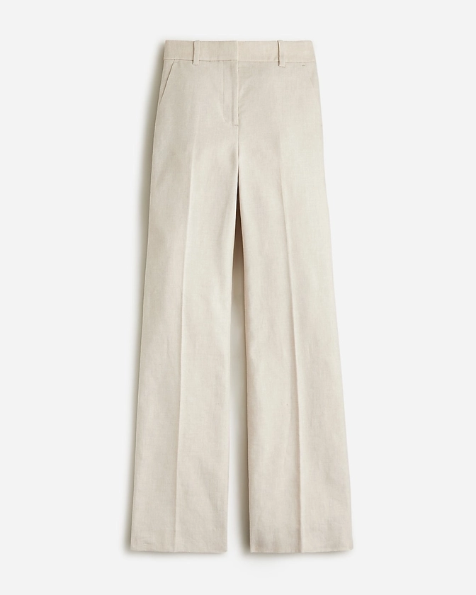 Tall Carolina flare pant in stretch linen blend
