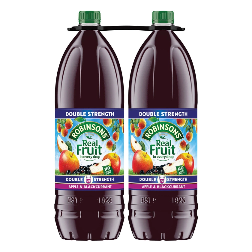 Robinsons Real Fruit Double Strength Apple & Blackcurrant...