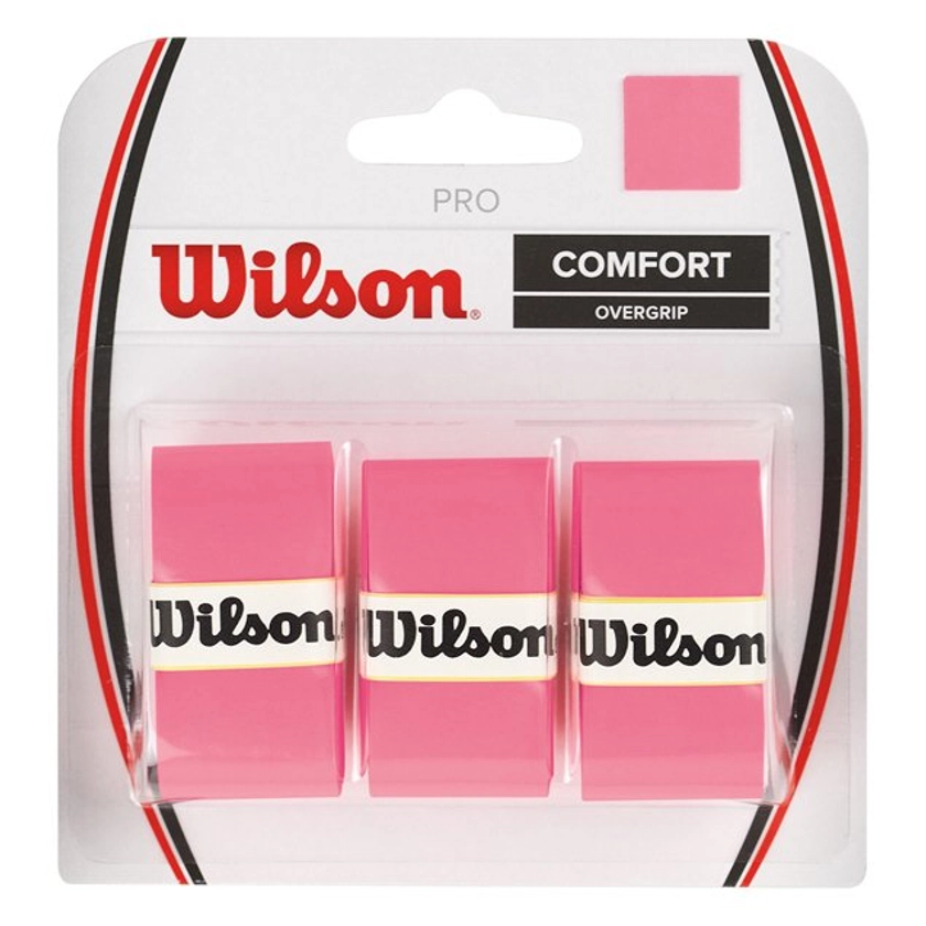 Wilson Pro Overgrip 3 Pack Pink | Accessories | Tennis | Sports | Elverys | Elverys Ireland