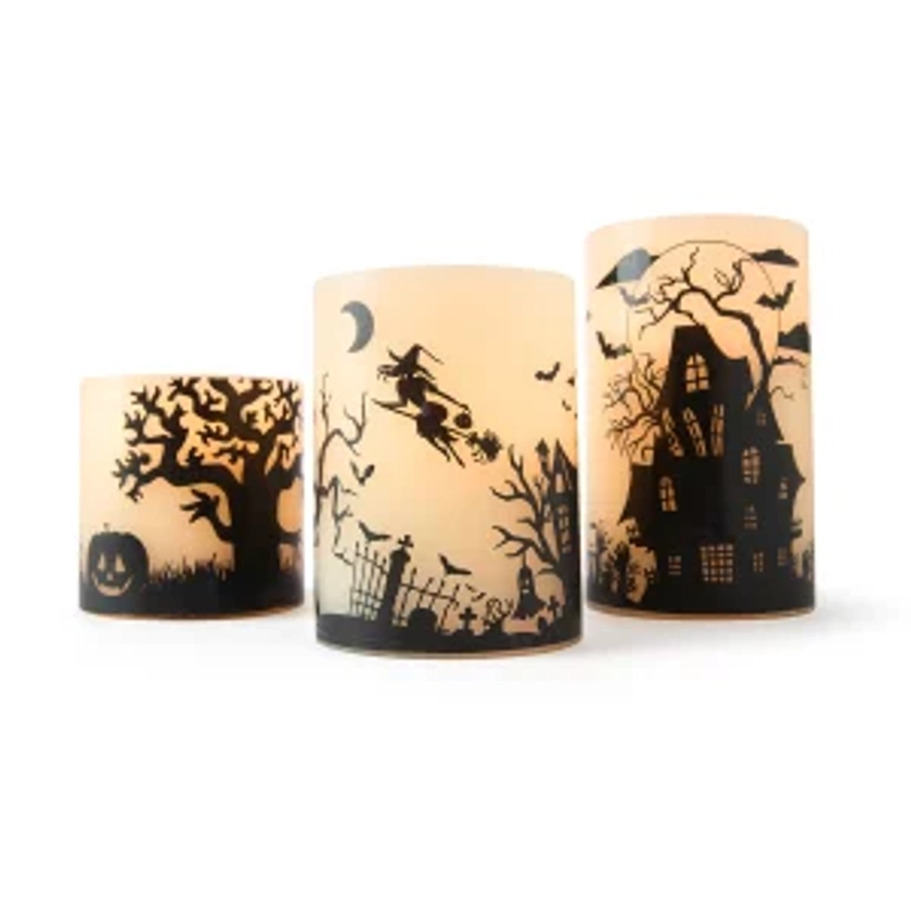 3 Pack LED Halloween Candle Set