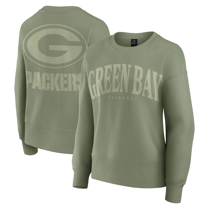 Women's Green Bay Packers Fanatics Green Elements Pullover Sweatshirt