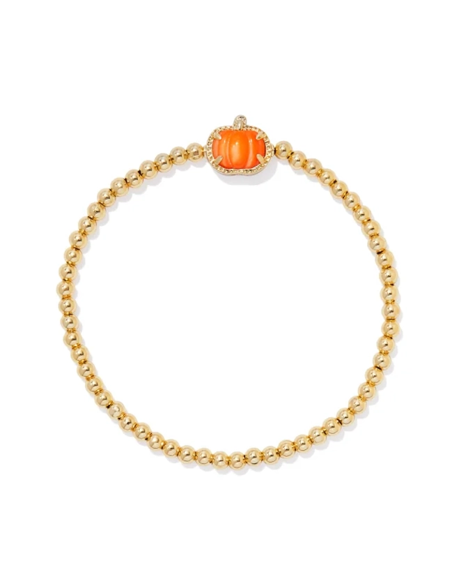 Pumpkin Gold Stretch Bracelet in Orange Mother-of-Pearl | Kendra Scott