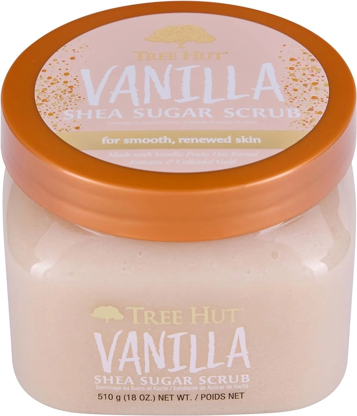 Amazon.com : Tree Hut Vanilla Shea Sugar Exfoliating & Hydrating Body Scrub, 18 oz : Beauty & Personal Care