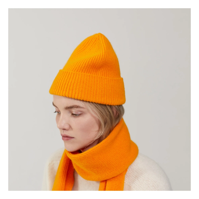 Le Bonnet Amsterdam - Bonnet Laine et Angora - Orange | Smallable