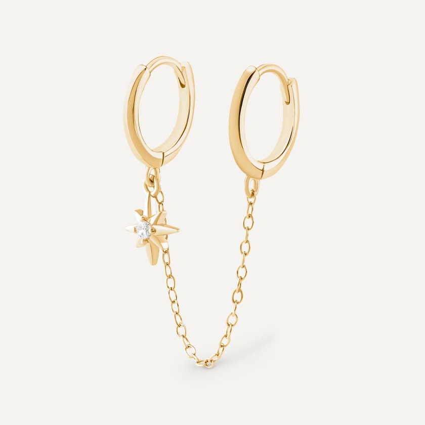 Gold star chain earring JAIPUR | Pohesia