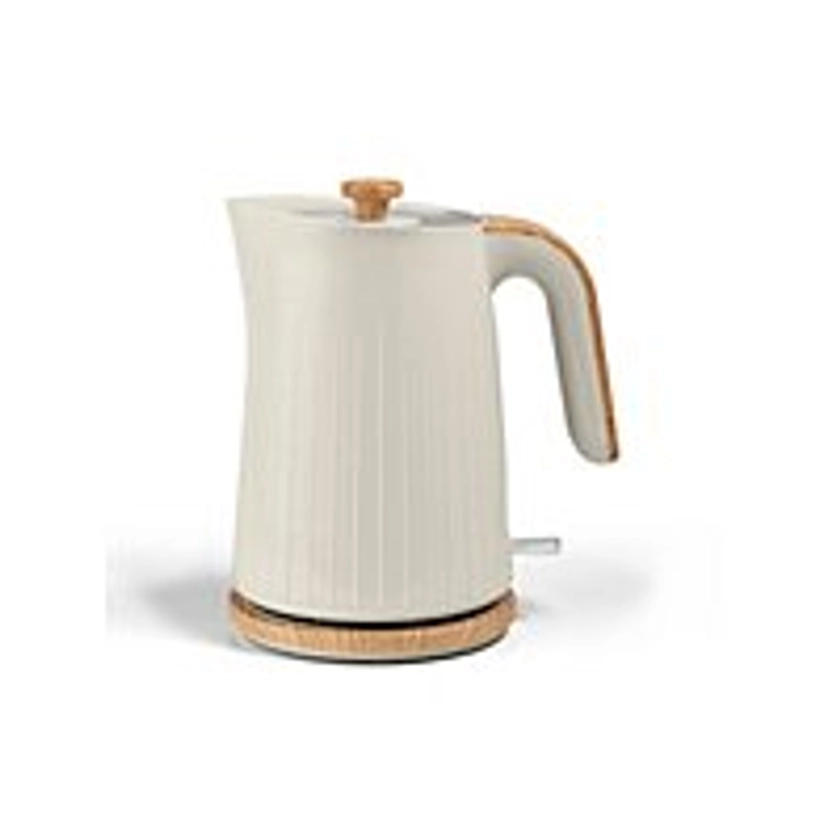 Cream And Wood Textured Scandi Fast Boil Kettle 1.7L | Electricals | George at ASDA