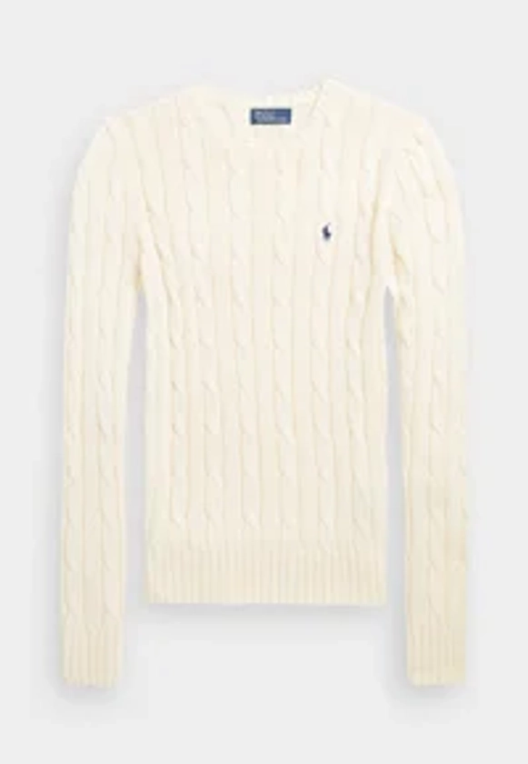 CABLE KNIT COTTON CREWNECK JUMPER - Džemper - cream