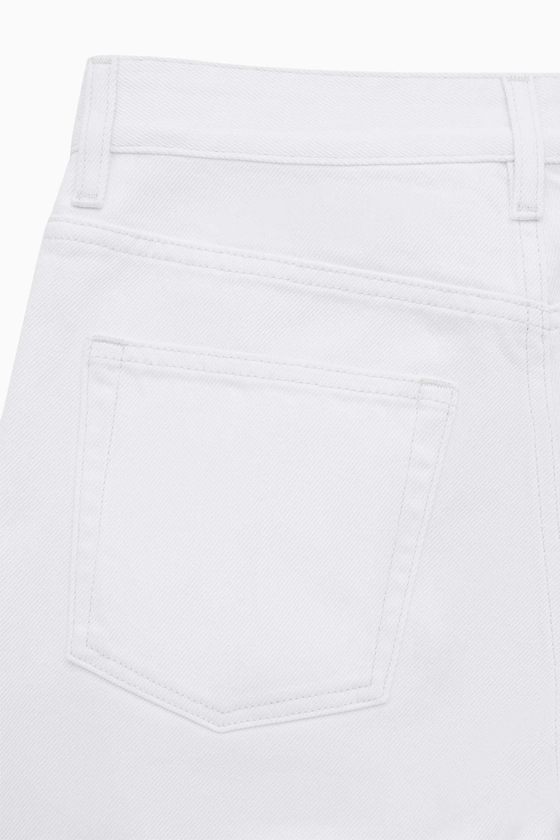 JEAN COLUMN - Blanc - BLEU FONCÉ - Jeans - COS