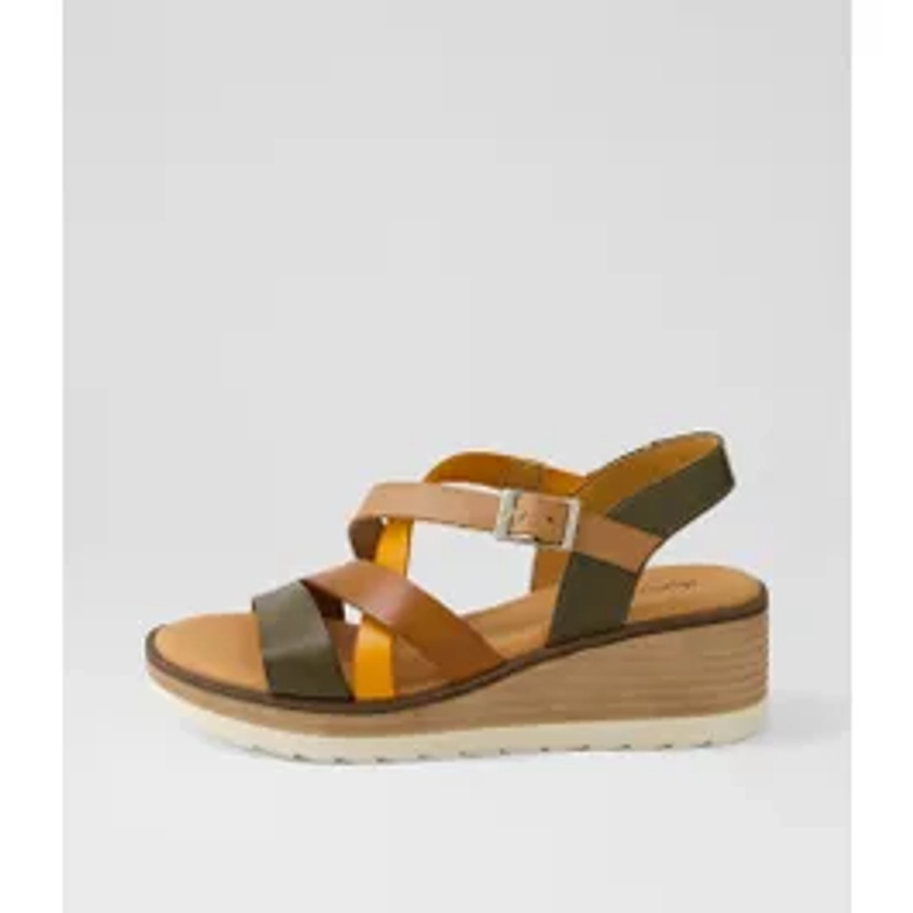 Jennifers Olive Multi Sandals