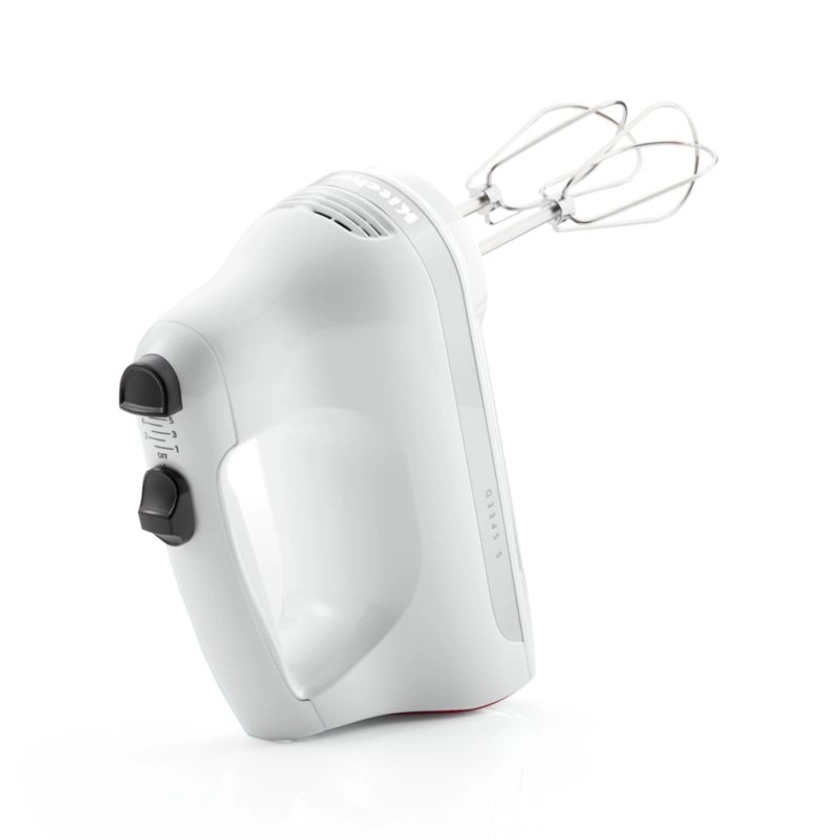 KitchenAid White 5-Speed Electric Hand Mixer + Reviews | Crate & Barrel