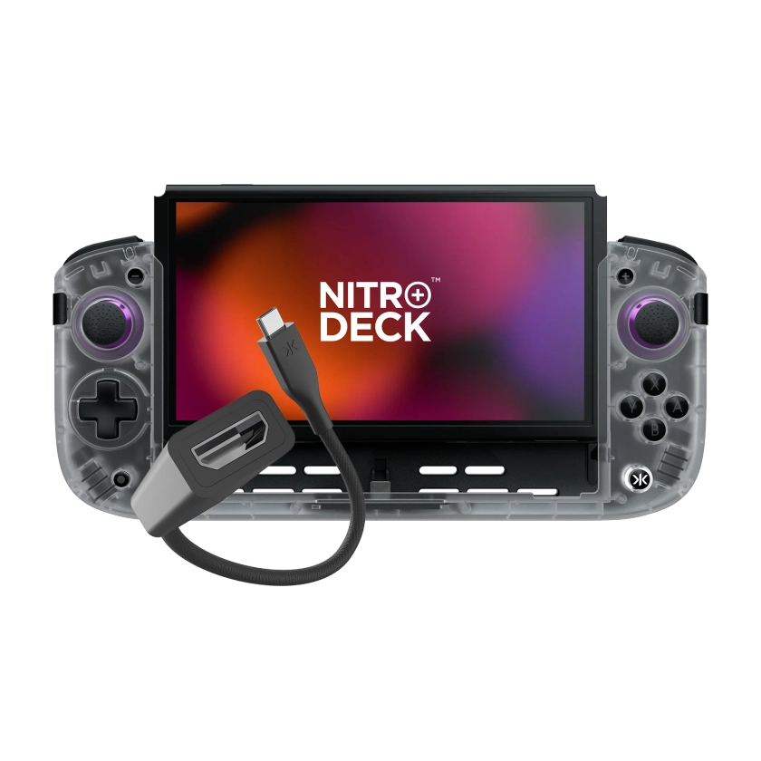 Nitro Deck+ Clear White with HDMI Adapter