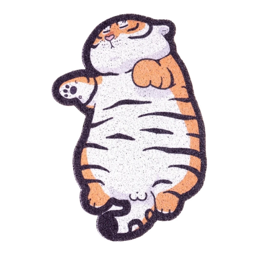 PurLab Tiger Shape Cat Litter Mat Multi-Functional
