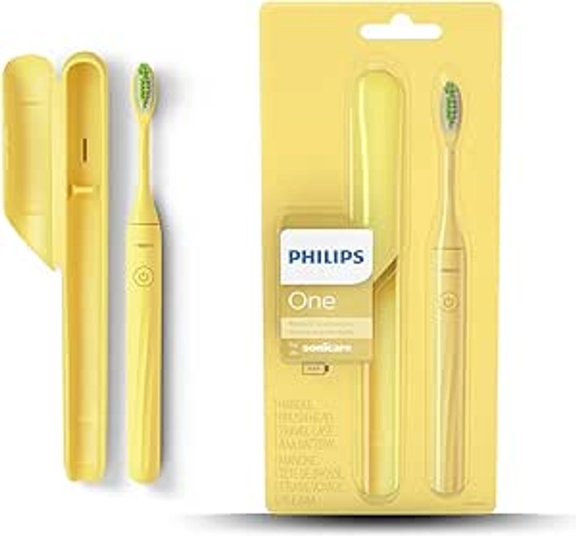 Philips One Battery Toothbrush - Electric Toothbrush in Mango (Model HY1100/02)